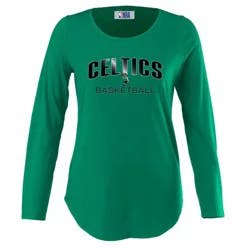 NBA Boston Celtics Women's Long Sleeve Crew Neck Fashion T-Shirt - XL