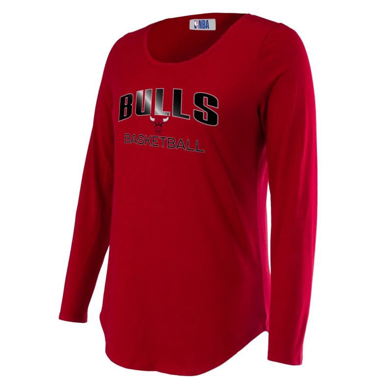 slide 3 of 4, NBA Chicago Bulls Women's Long Sleeve Crew Neck Fashion T-Shirt - XL, 1 ct
