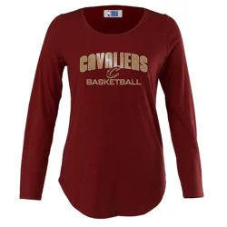 NBA Cleveland Cavaliers Women's Long Sleeve Crew Neck Fashion T-Shirt - XL