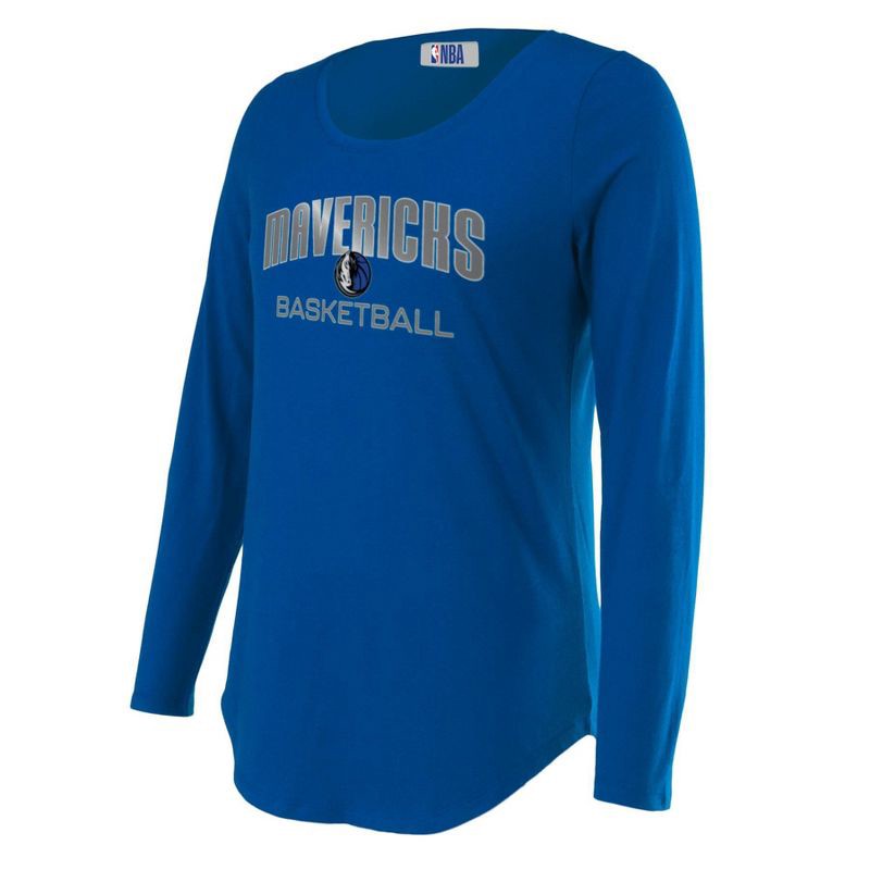 slide 3 of 4, NBA Dallas Mavericks Women's Long Sleeve Crew Neck Fashion T-Shirt - L, 1 ct