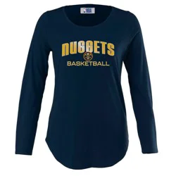 NBA Denver Nuggets Women's Long Sleeve Crew Neck Fashion T-Shirt - M