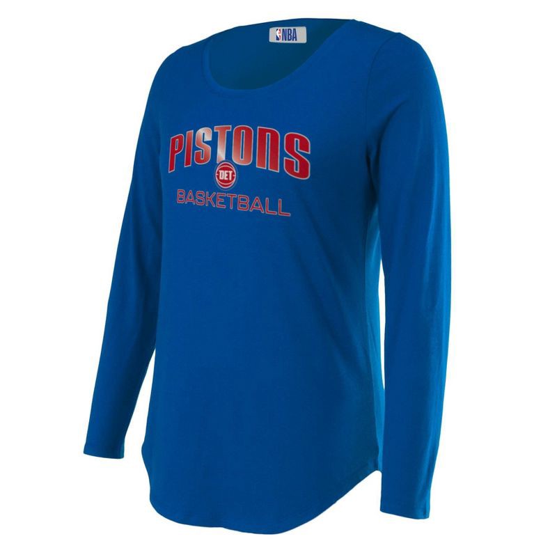 slide 3 of 4, NBA Detroit Pistons Women's Long Sleeve Crew Neck Fashion T-Shirt - M, 1 ct