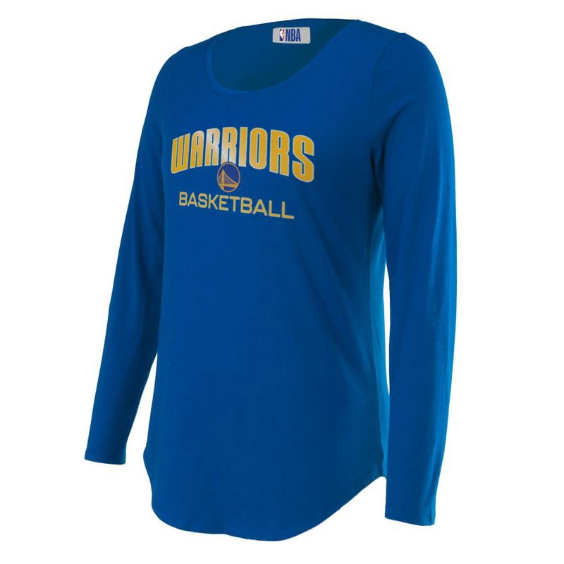 slide 3 of 4, NBA Golden State Warriors Women's Long Sleeve Crew Neck Fashion T-Shirt - S, 1 ct
