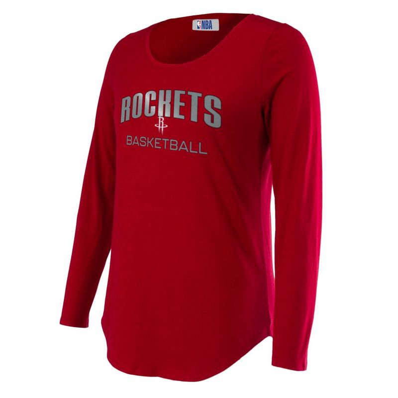 slide 3 of 4, NBA Houston Rockets Women's Long Sleeve Crew Neck Fashion T-Shirt - XL, 1 ct