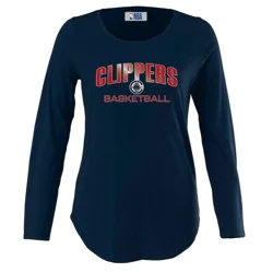 NBA Los Angeles Clippers Women's Long Sleeve Crew Neck Fashion T-Shirt - M