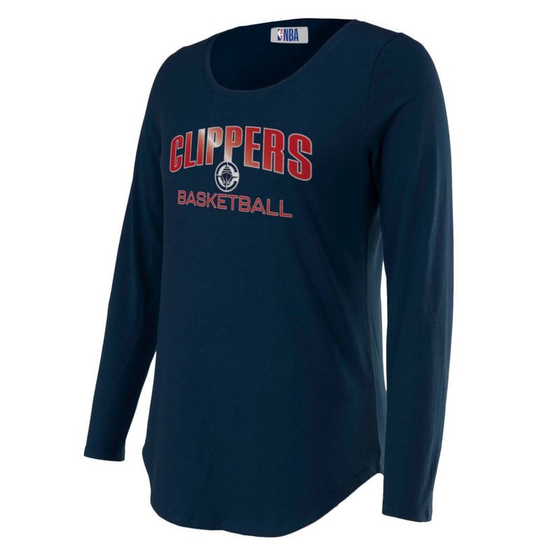 slide 3 of 4, NBA Los Angeles Clippers Women's Long Sleeve Crew Neck Fashion T-Shirt - L, 1 ct