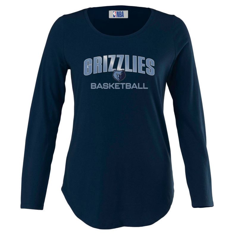 slide 1 of 4, NBA Memphis Grizzlies Women's Long Sleeve Crew Neck Fashion T-Shirt - XL, 1 ct