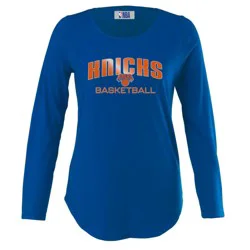 NBA New York Knicks Women's Long Sleeve Crew Neck Fashion T-Shirt - L