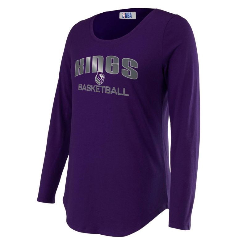 slide 3 of 4, NBA Sacramento Kings Women's Long Sleeve Crew Neck Fashion T-Shirt - M, 1 ct