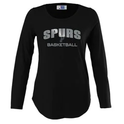 NBA San Antonio Spurs Women's Long Sleeve Crew Neck Fashion T-Shirt - M
