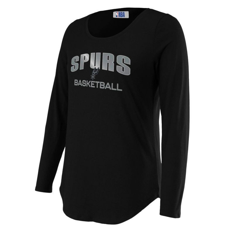slide 3 of 4, NBA San Antonio Spurs Women's Long Sleeve Crew Neck Fashion T-Shirt - XL, 1 ct