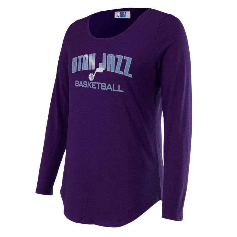 slide 3 of 4, NBA Utah Jazz Women's Long Sleeve Crew Neck Fashion T-Shirt - L, 1 ct