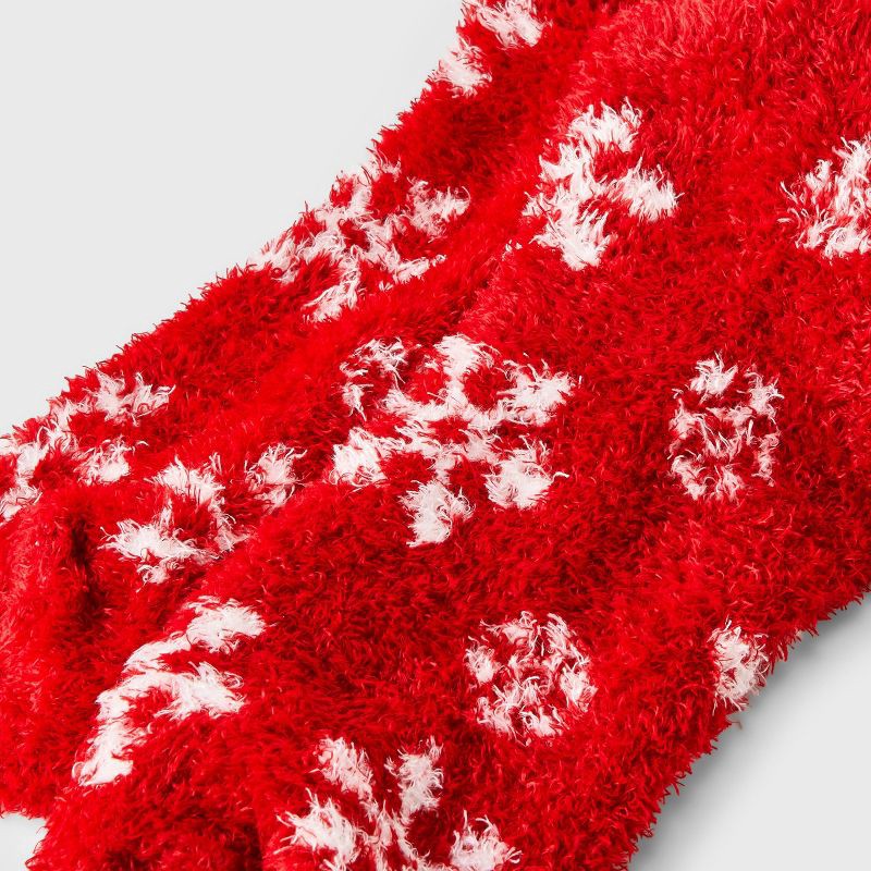 slide 3 of 3, Women's Snowflake Cozy Low Cut Socks - Auden™ Red 4-10, 1 ct