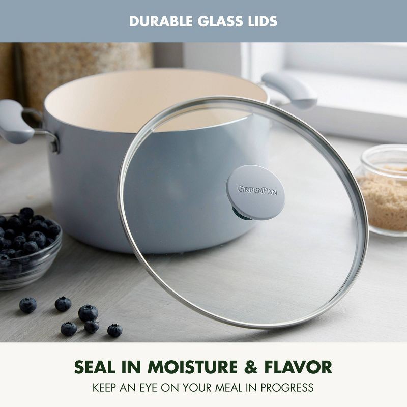 slide 8 of 10, GreenPan Rio Advanced 16pc Ceramic Nonstick Cookware Set Stardew Blue, 16 ct