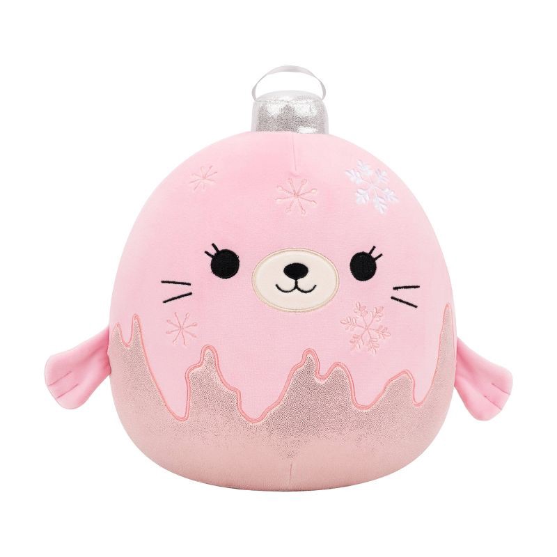 slide 5 of 12, Squishmallows 12" Gladys Pink Seal Ornament with Frosted Bottom Medium Plush, 1 ct