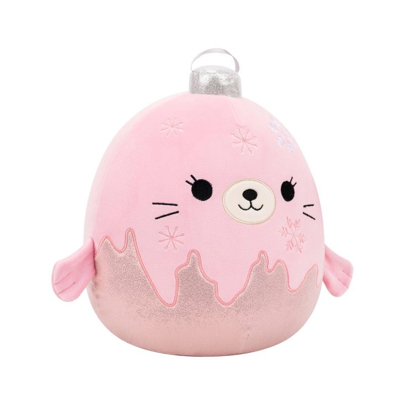 slide 7 of 12, Squishmallows 12" Gladys Pink Seal Ornament with Frosted Bottom Medium Plush, 1 ct