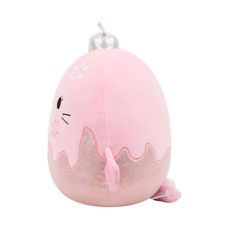 slide 9 of 12, Squishmallows 12" Gladys Pink Seal Ornament with Frosted Bottom Medium Plush, 1 ct