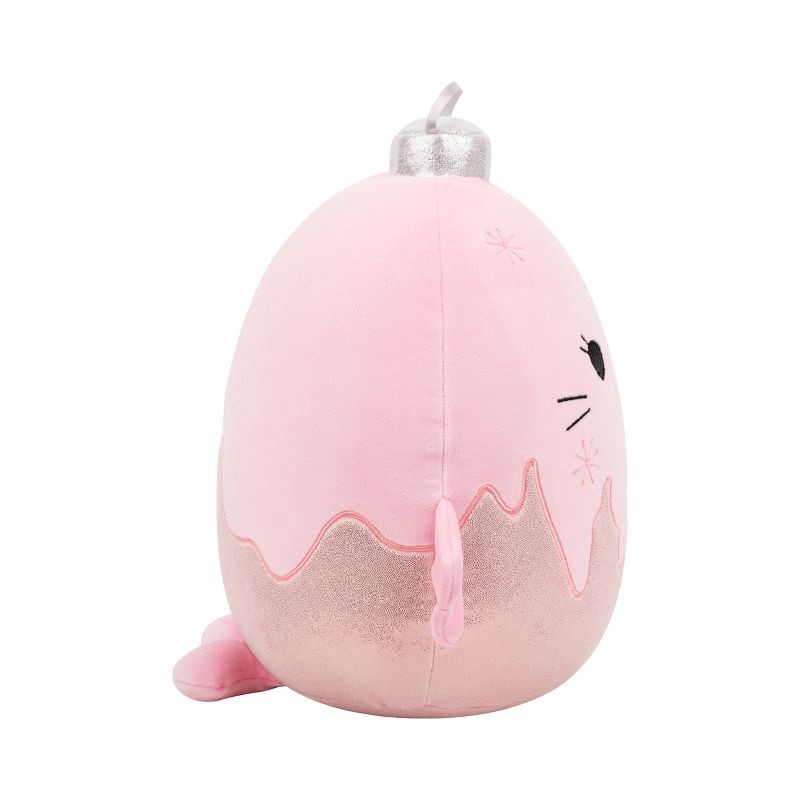 slide 10 of 12, Squishmallows 12" Gladys Pink Seal Ornament with Frosted Bottom Medium Plush, 1 ct