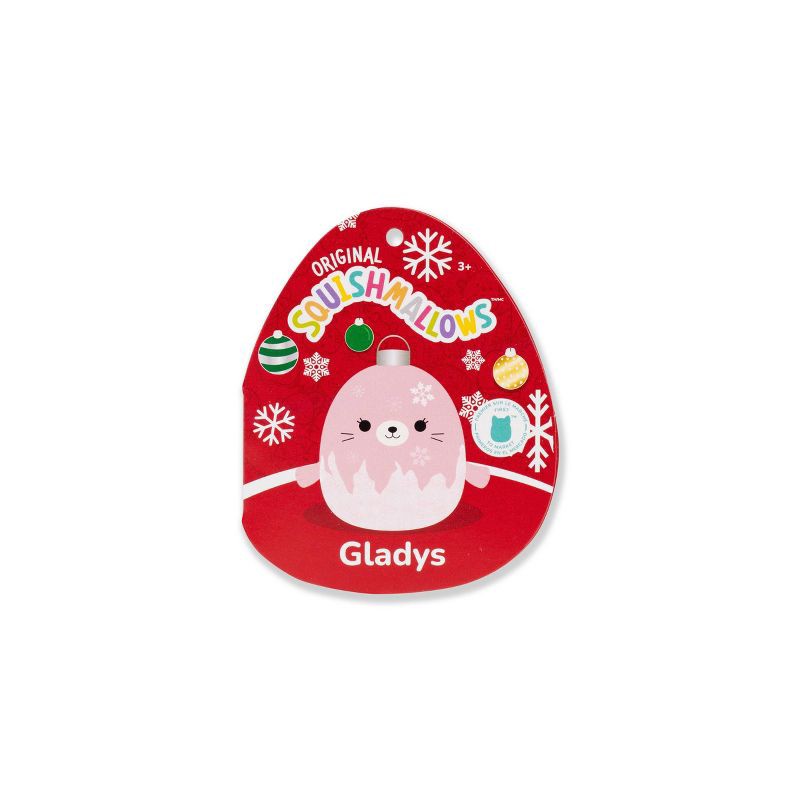 slide 11 of 12, Squishmallows 12" Gladys Pink Seal Ornament with Frosted Bottom Medium Plush, 1 ct