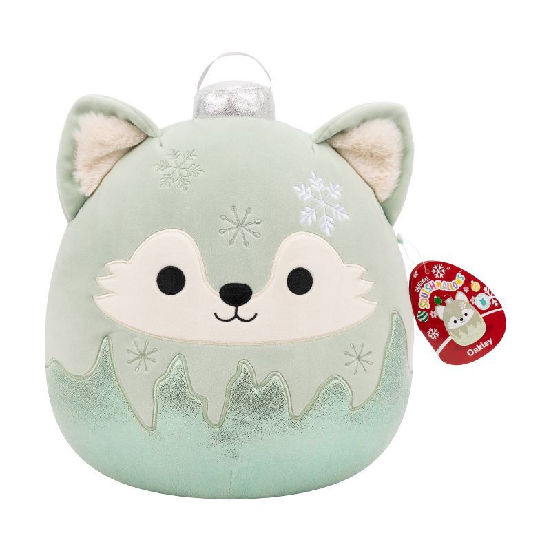 slide 1 of 12, Squishmallows 12" Oakley Green Wolf Ornament with Frosted Bottom Medium Plush, 1 ct