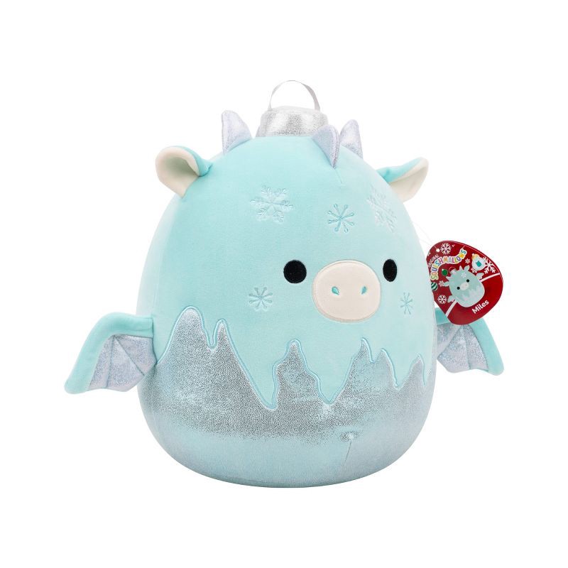 slide 2 of 11, Squishmallows 12" Miles Teal Dragon Ornament with Frosted Bottom Medium Plush, 1 ct