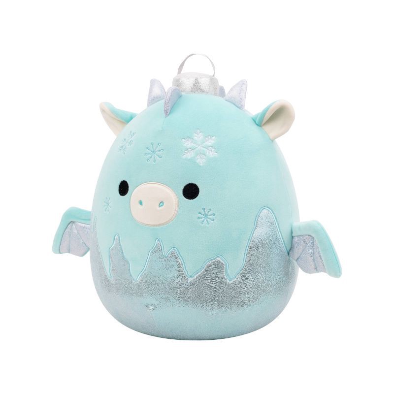slide 3 of 11, Squishmallows 12" Miles Teal Dragon Ornament with Frosted Bottom Medium Plush, 1 ct