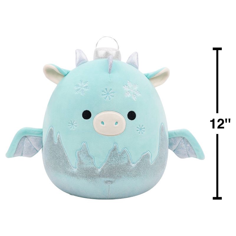 slide 9 of 11, Squishmallows 12" Miles Teal Dragon Ornament with Frosted Bottom Medium Plush, 1 ct