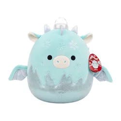 Squishmallows 12" Miles Teal Dragon Ornament with Frosted Bottom Medium Plush