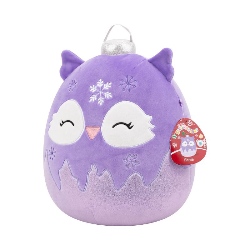 slide 2 of 12, Squishmallows 12" Fania Purple Owl Ornament with Frosted Bottom Medium Plush, 1 ct