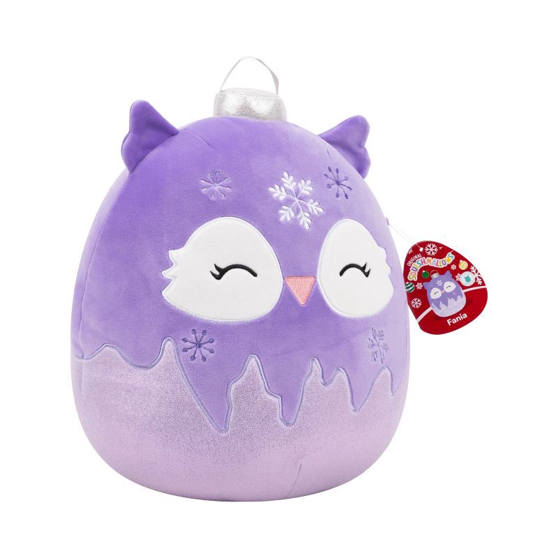 slide 3 of 12, Squishmallows 12" Fania Purple Owl Ornament with Frosted Bottom Medium Plush, 1 ct