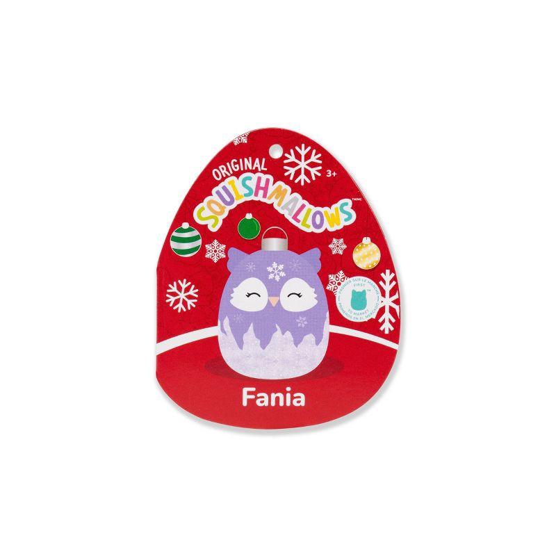 slide 11 of 12, Squishmallows 12" Fania Purple Owl Ornament with Frosted Bottom Medium Plush, 1 ct