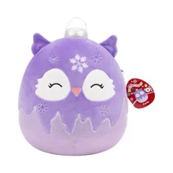 Squishmallows 12" Fania Purple Owl Ornament with Frosted Bottom Medium Plush