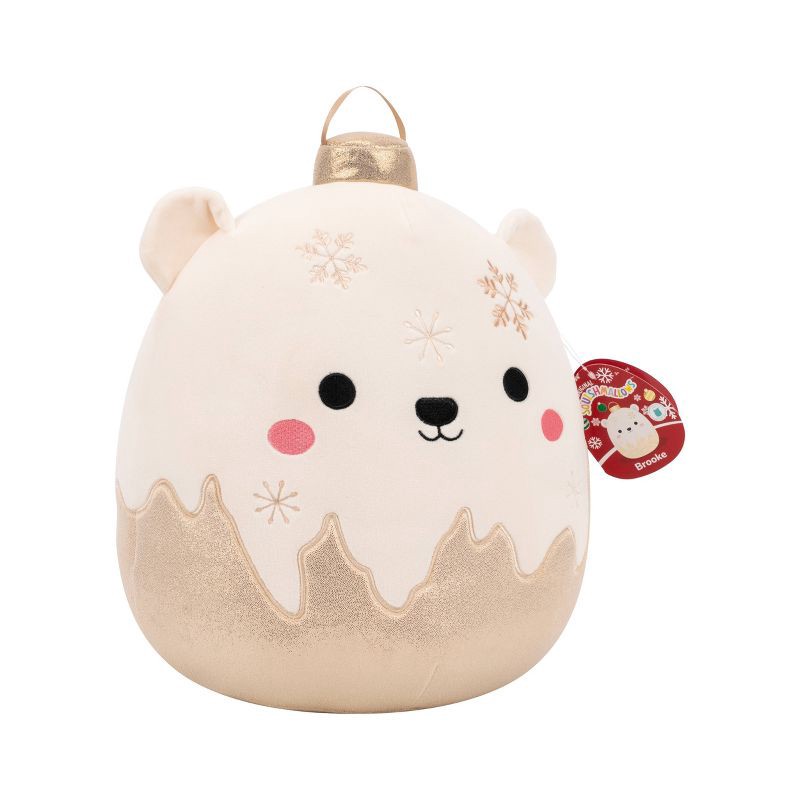 slide 2 of 9, Squishmallows 12" Brooke Polar Bear Ornament with Frosted Bottom Medium Plush, 1 ct