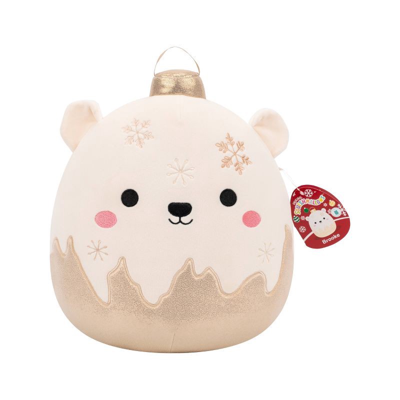 slide 1 of 9, Squishmallows 12" Brooke Polar Bear Ornament with Frosted Bottom Medium Plush, 1 ct