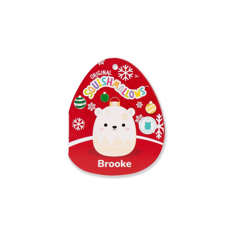 slide 8 of 9, Squishmallows 12" Brooke Polar Bear Ornament with Frosted Bottom Medium Plush, 1 ct