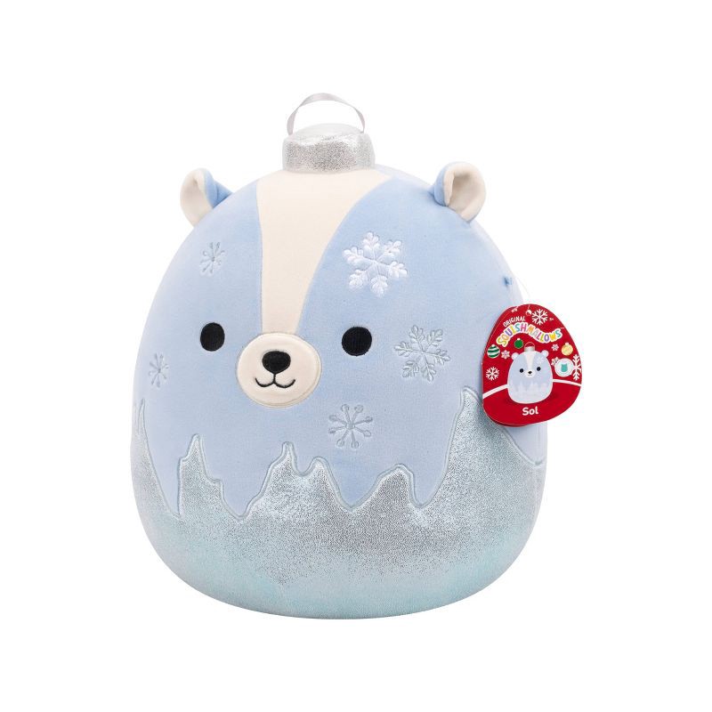 slide 2 of 12, Squishmallows 12" Sol Skunk Ornament with Frosted Bottom Medium Plush, 1 ct