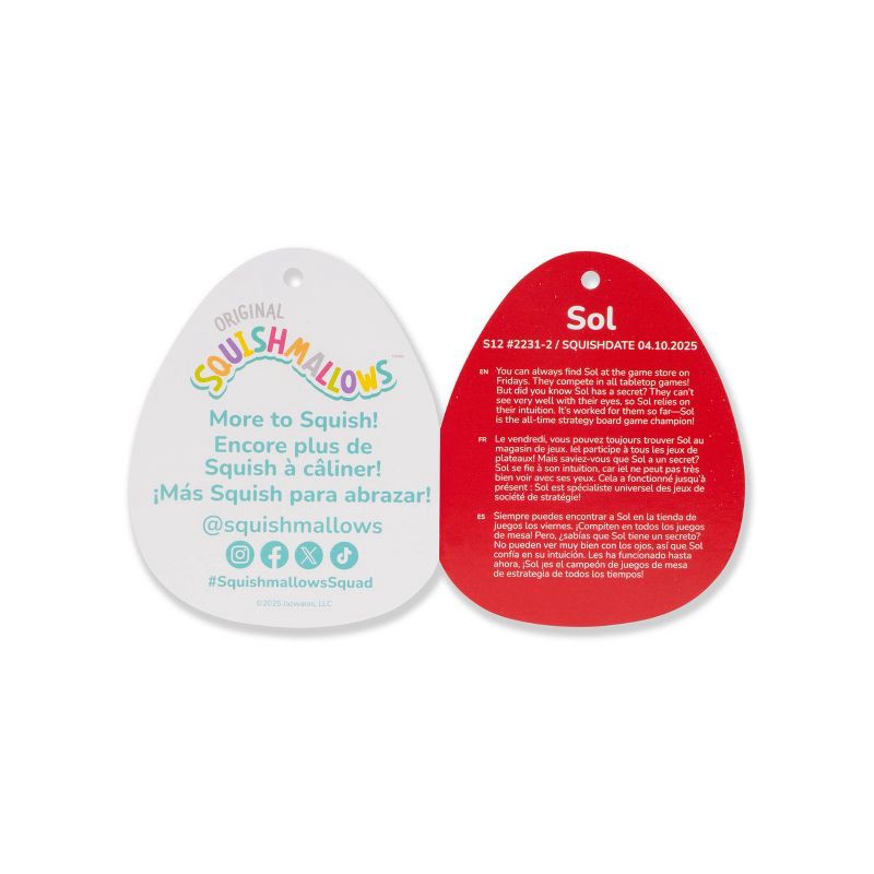 slide 12 of 12, Squishmallows 12" Sol Skunk Ornament with Frosted Bottom Medium Plush, 1 ct