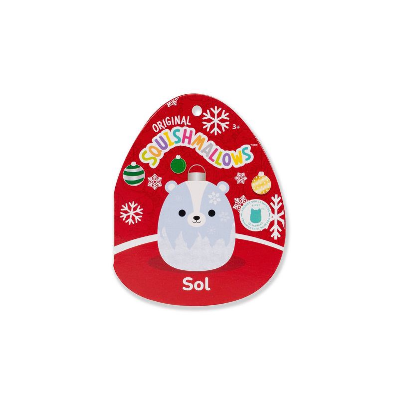 slide 11 of 12, Squishmallows 12" Sol Skunk Ornament with Frosted Bottom Medium Plush, 1 ct