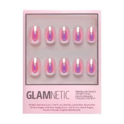 Glamnetic Prism Press-On Nails - 30ct - Ulta Beauty: Oval Shape, ABS Material, Gloss Finish, Solid Style