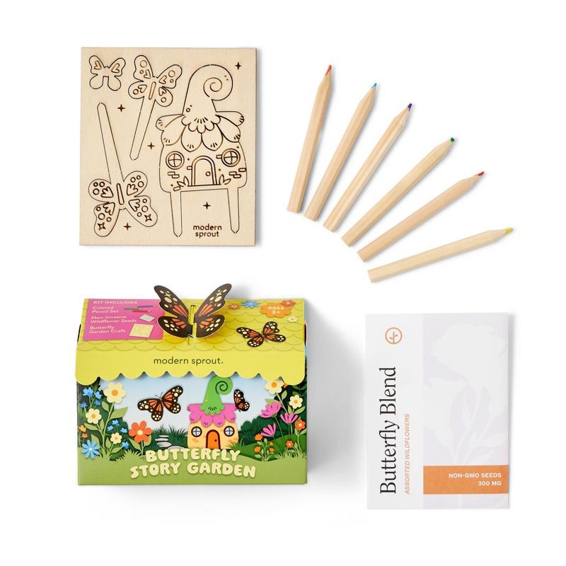 slide 2 of 7, Modern Sprout Magical Minds Butterfly Story Garden Kit, 1 ct