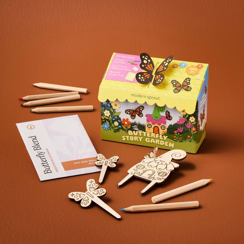 slide 4 of 7, Modern Sprout Magical Minds Butterfly Story Garden Kit, 1 ct