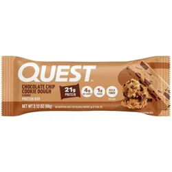 Quest Nutrition Protein Bars - Chocolate Chip Cookie Dough - 2.12oz: 21g Protein, Chewy, Single Bar, Ready to Eat