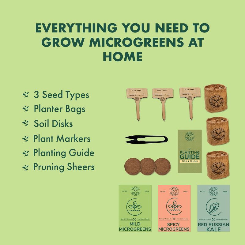 slide 2 of 7, Garden Republic Micro Greens Grow Kit, 1 ct