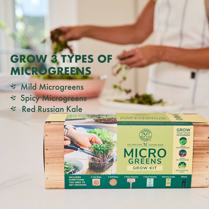 slide 3 of 7, Garden Republic Micro Greens Grow Kit, 1 ct