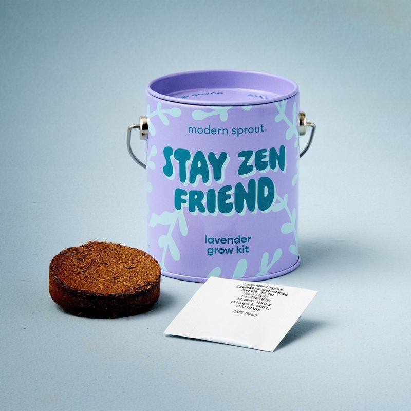 slide 3 of 10, Modern Sprout Lavender Complimentary Color Grow Stay Zen Friend Seed Starter Kit, 1 ct
