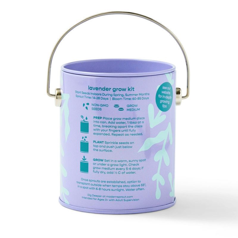 slide 5 of 10, Modern Sprout Lavender Complimentary Color Grow Stay Zen Friend Seed Starter Kit, 1 ct