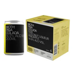 MOTH Drinks Pina Colada Rum - 4pk/200ml