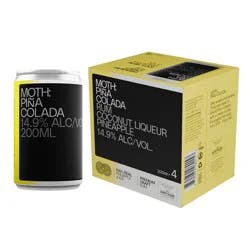 MOTH Drinks Pina Colada Rum - 4pk/200ml