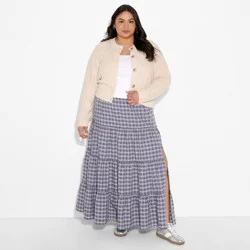 Women's Crewneck Heritage Cable Cardigan - Wild Fable™ Off-White XXL