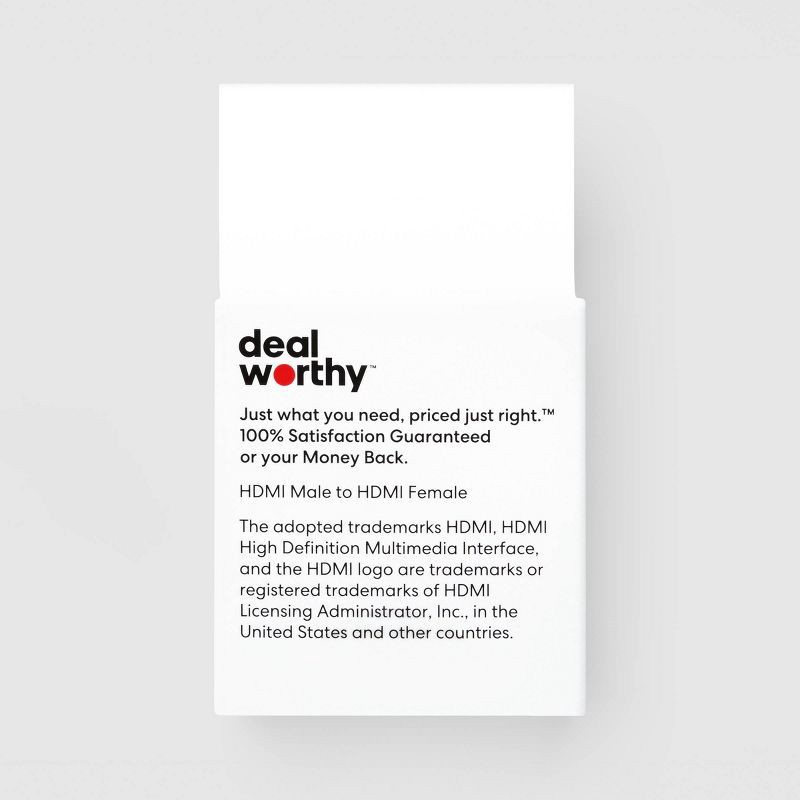 slide 3 of 3, HDMI 90 Degree Adapter - Dealworthy™, 1 ct